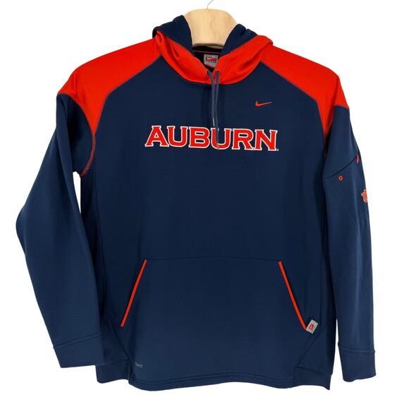 Nike Other - Nike Auburn Hoodie Size XL Men's Navy Felt Lettering Y2K